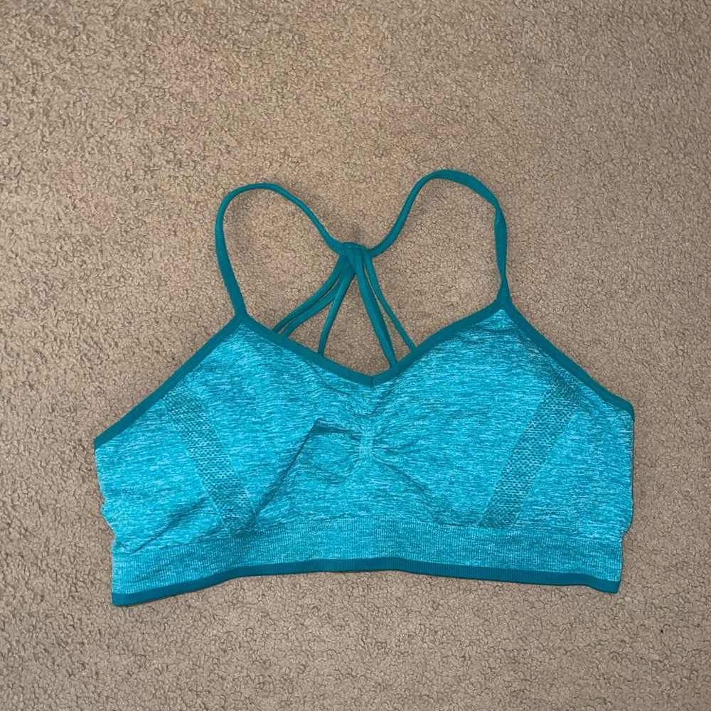Teal sports bra